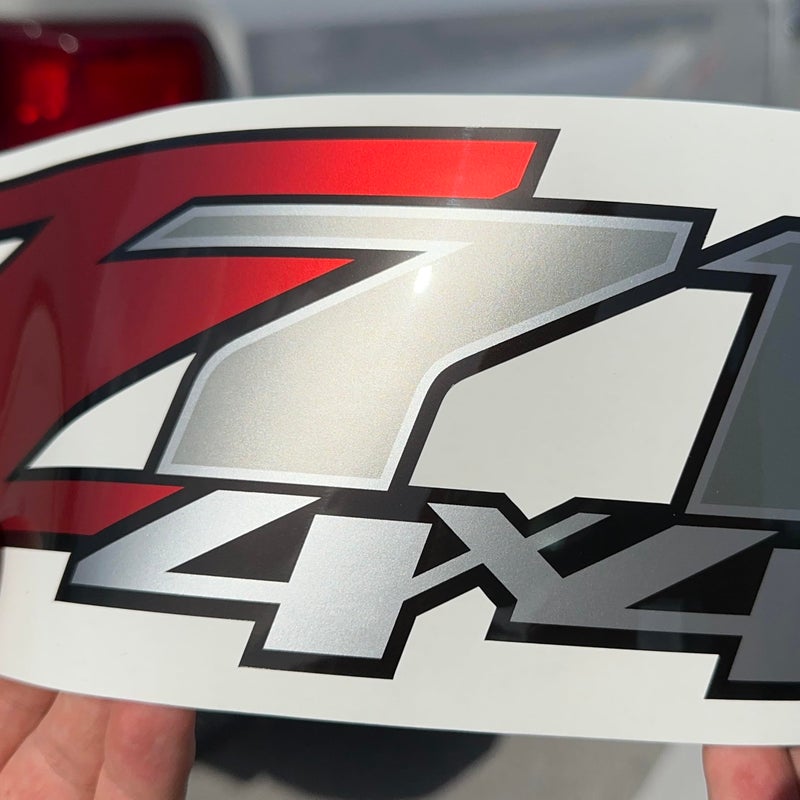GOLD HOOK Chevy Silverado Z71 4x4 Decals Stickers (Dimensions 12.5"" x 4"") - F (2007-2013) Bed Side 1500 2500 HD (Set of 2) (Gloss (Premium Series)) - Image 4